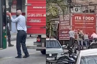 Em São Gonçalo, até o prefeito Capitão Nelson vai às ruas para retirar barricada; veja o vídeo