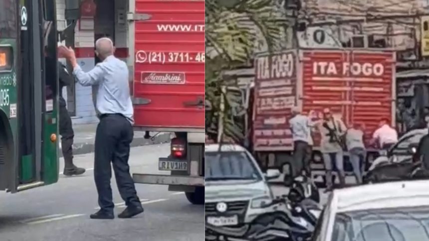 Em São Gonçalo, até o prefeito Capitão Nelson vai às ruas para retirar barricada; veja o vídeo 61 Em São Gonçalo, até o prefeito Capitão Nelson vai às ruas para retirar barricada; veja o vídeo