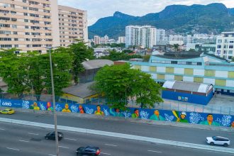 Painel em escola da Zona Norte homenageia atletas olímpicos e paralímpicos