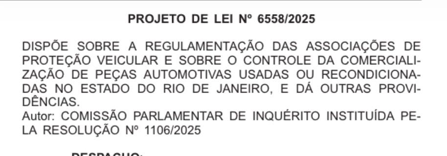 CPI das Câmeras apresenta projeto de lei para regular associações de proteção veicular e venda de peças usadas 62 Imagem do WhatsApp de 2025 10 15 as 08.22.47 fcfe2e2a