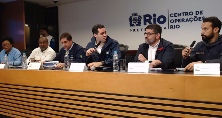 Vice-prefeito Eduardo Cavaliere (PSD) anunciou obras do Plano Verão 2025/2026 em coletiva nesta quinta (23)