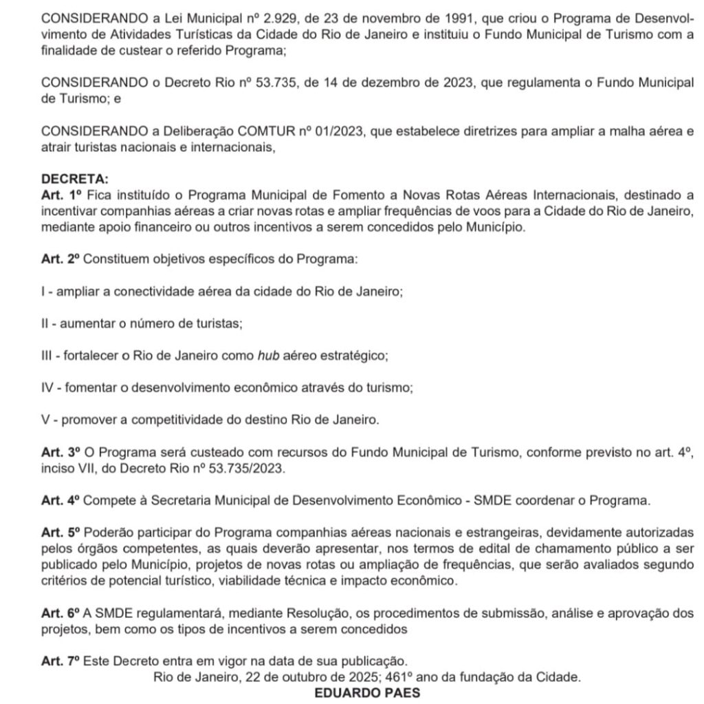 Prefeitura cria programa para trazer mais voos internacionais para o Rio 63 WhatsApp Image 2025 10 23 at 07.01.48
