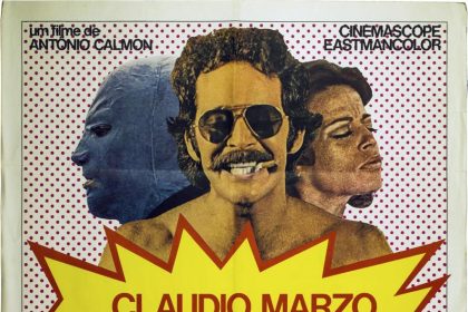 O cartaz de "O capitão Bandeira contra o Dr Moura Brasil",  primeiro filme produzido por Martha Alencar e Hugo Carvana, em 1971, e primeiro longa-metragem dirigido por Antônio Calmon