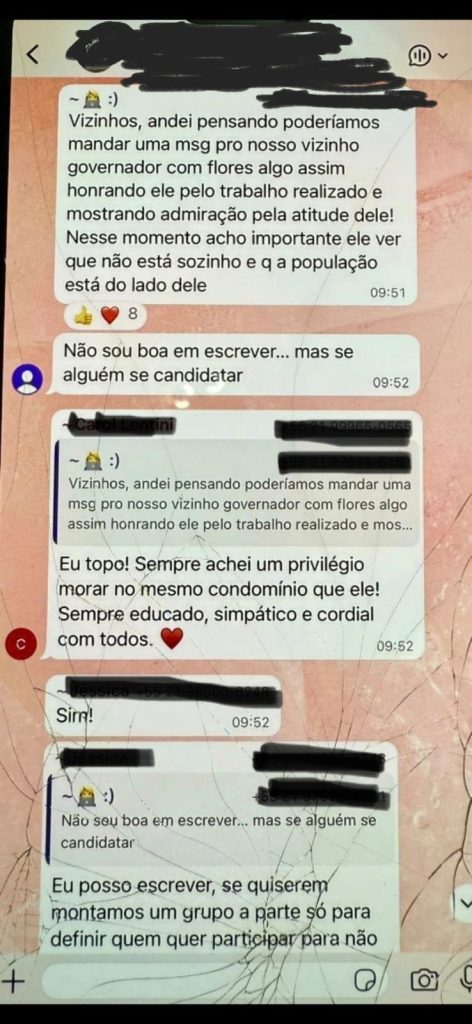 Vizinhos de Cláudio Castro, na Barra, se organizam para mandar flores em apoio ao governador 62 WhatsApp Image 2025 10 29 at 17.17.00