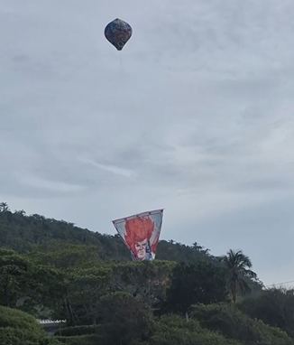 Ainda não se sabe a origem do balão gigante, que por pouco não causa uma tragédia em Niteroi