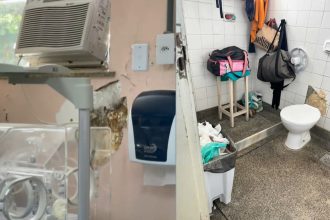 Durante fiscalização, a comissão de saúde encontrou problemas na UTI neonatal, no banheiro e em outros locais do hospital.