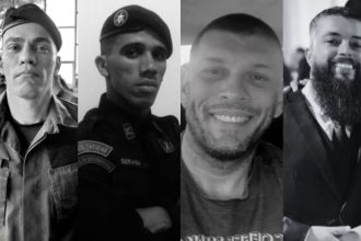 Os policiais Heber da Fonseca, Cleiton Gonçalves, Marcos Vinícius de Carvalho e Rodrigo Veloso Cabral serão lembrados em homenagem pela ONG Rio de Paz, em Copacabana.