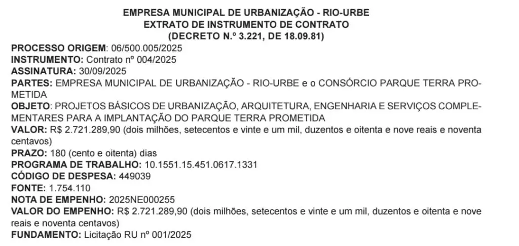 Prefeitura dá início à implantação do Parque Terra Prometida, com R$ 2,7 milhões para a elaboração de projetos de urbanização 62 terra prometida anuncio