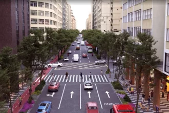 Ilustração mostra como vai ficar a Avenida Amaral Peixoto após a conclusão da revitalização — Foto: Divulgação/Prefeitura de Niterói