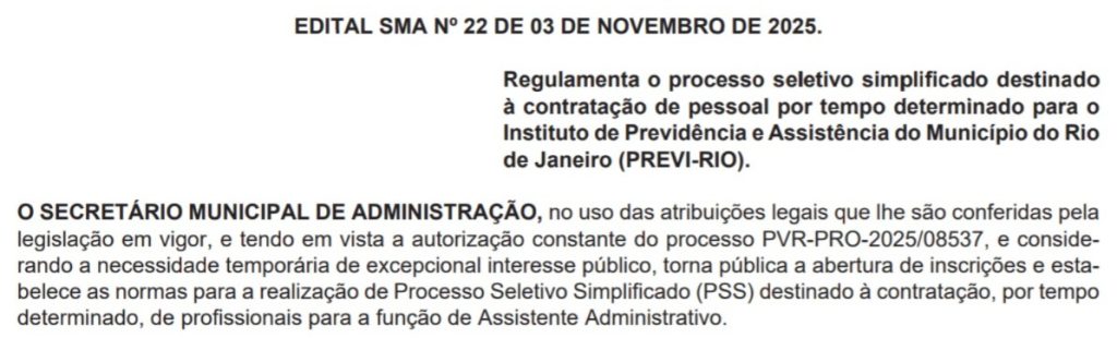 Prefeitura abre seleção para 60 vagas no PreviRio com salário de R$ 3,4 mil e benefícios 62 9412bbc1 d775 44b6 a7cf 6fb0207e7f01
