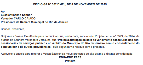 Concessionárias do Rio são proibidas de mudar a data de vencimento das faturas sem o consentimento 62 Captura de tela 2025 11 05 142534