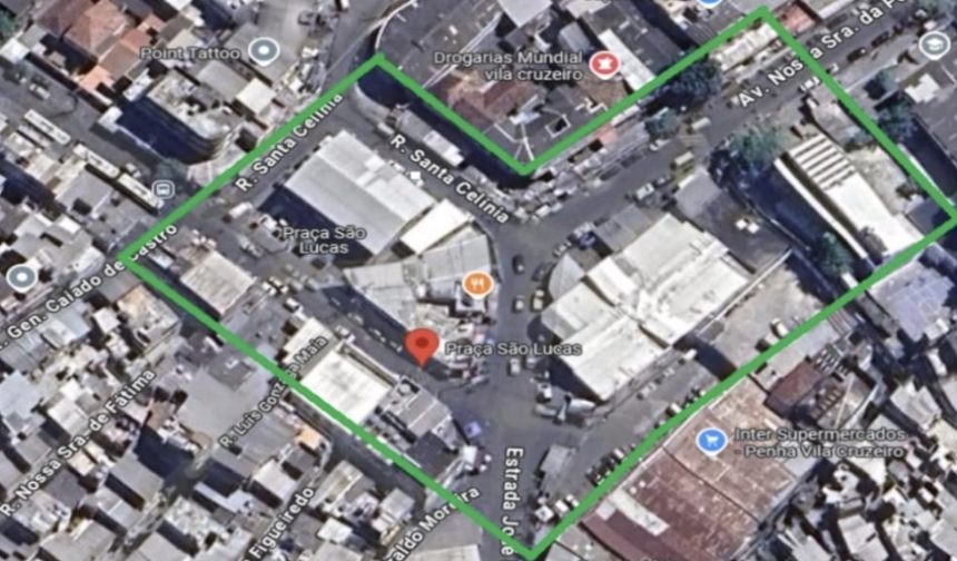 Região da Praça São Lucas e entorno são contemplados em medida publicada no Diário Oficial desta terça (11)