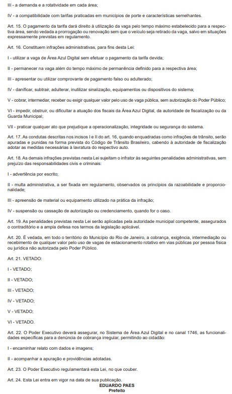 Área Azul Digital: Paes sanciona lei que cria sistema de estacionamento no Rio e pode 'acabar' com flanelinhas 65 Captura de tela 2025 11 26 072312