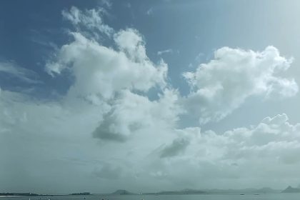 Mar e nuvens na Praia do Flamengo