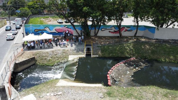 O ponto de captação do Coletor de Tempo Seco (CTS) do Imboaçu: a Águas do Rio inaugurou a primeira etapa da obra do novo sistema de esgotamento sanitário em construção em São Gonçalo