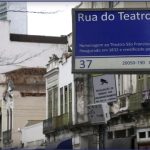Todos os 16 casarões e terrenos a serem leiloados na primeira etapa do Reviver Centro Patrimônio Pró-Apac estão distribuídos em quatro lotes, na Rua do Teatro, no entorno do Largo de São Francisco de Paula: prefeitura estima pagar subsídio é de R$ 8,67 milhões