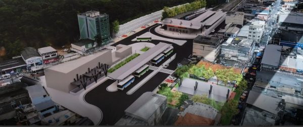 O projeto do governo do estado para a requalificação urbana da rodoviária e da estação ferroviária de Belford Roxo, na Baixada Fluminense