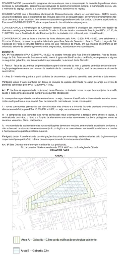 Reviver Centro Patrimônio: Paes fixa regras para novas construções nos terrenos dos casarões do Largo de São Francisco 63 WhatsApp Image 2025 11 19 at 06.36.17