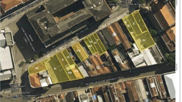 A área do Reviver Centro Patrimônio atingida pelo decreto do prefeito Eduardo Paes (PSD) que reorganiza os parâmetros para construção no trecho e foi publicado nesta quarta-feira (19), no Diário Oficial - Foto: Reprodução do Diário Oficial