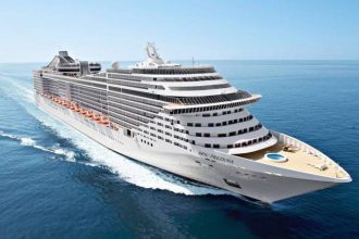 O MSC Preziosa: navio terá 14 cruzeiros temáticos até janeiro de 2026, patrocinados pela Secretaria estadual de Turismo