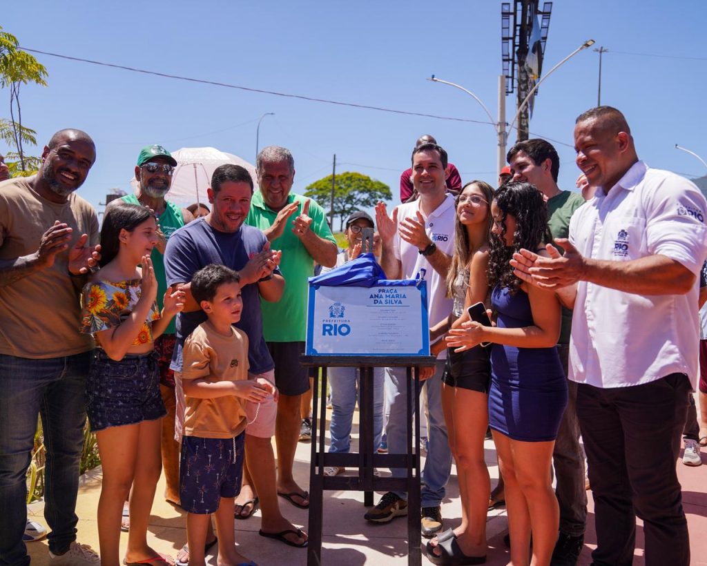 Inauguração da Praça Ana Maria da Silva, na Estrada dos Sete Riachos, em Santíssimo, próximo à Avenida Brasil: a obra completa do Plano Avança Campo Grande vai custar R$ 1 bilhão