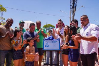 Inauguração da Praça Ana Maria da Silva, na Estrada dos Sete Riachos, em Santíssimo, próximo à Avenida Brasil: a obra completa do Plano Avança Campo Grande vai custar R$ 1 bilhão