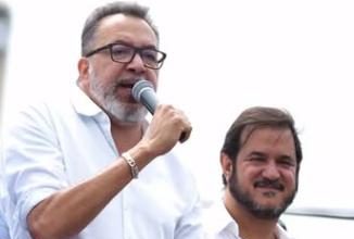 Márcio Canella com o presidente nacional do União, Antônio Rueda: prefeito de Belford Roxo diz que Rogério Lisboa pode ser vice de Paes, mas "por outro partido"