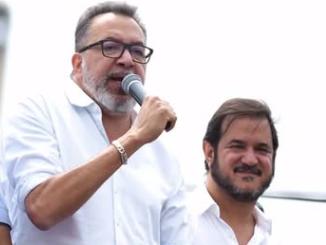 Márcio Canella com o presidente nacional do União, Antônio Rueda: prefeito de Belford Roxo diz que Rogério Lisboa pode ser vice de Paes, mas "por outro partido"