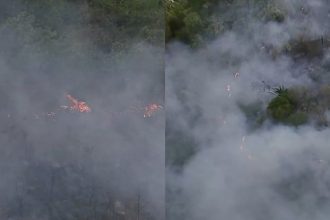 Incêndio não deixou feridos e se espalhou rapidamente - Foto: Reprodução/TV Globo