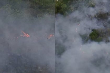 Incêndio não deixou feridos e se espalhou rapidamente - Foto: Reprodução/TV Globo