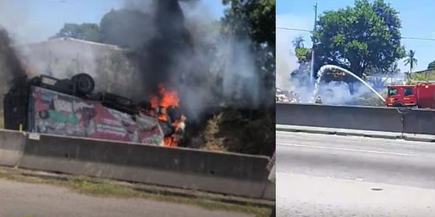 Pistas sentido Rio da BR-101 chegou a ficar totalmente fechada, mas já teve tráfego liberado