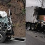 Serra das Araras: três caminhões se envolveram na colisão e um motorista teve ferimentos leves