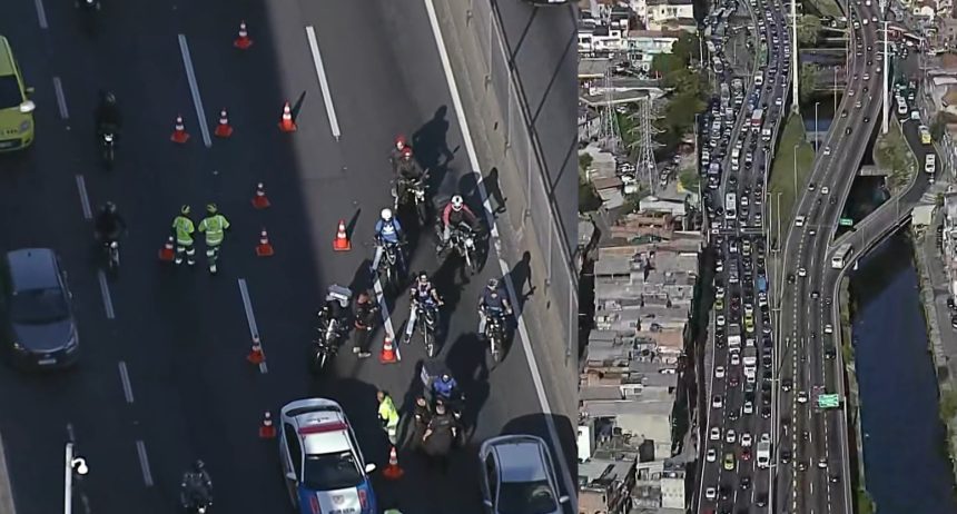 Acidente aconteceu na altura do acesso para a Av. Brasil