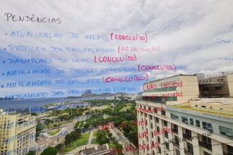 Janela de escritório do Grupo Refit tinha anotações sobre esquemas de corrupção e monitoramento de autoridades