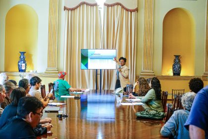 Tainá de Paula apresenta a cerimônia de Lançamento do painel de medidas compensatórias do Rio