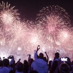 Queima de fogos no réveillon de Copacabana em 2019