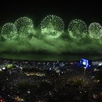 Queima de fogos no réveillon de Copacabana