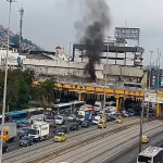 Incêndio complicou trânsito na manhã desta terça-feira (02)