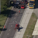 Trecho da Avenida das Américas foi interditado