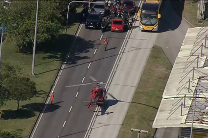 Trecho da Avenida das Américas foi interditado