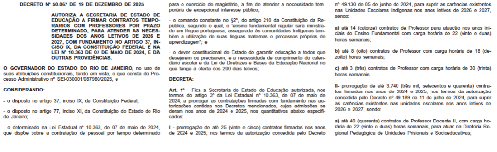 Governo do estado libera contratação de 1,7 mil novos professores temporários para 2026 e 2027 62 Captura de tela 2025 12 22 103624