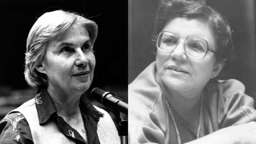 Lygia Lessa Bastos e Heloneida Studart, duas das homenageadas pela Galeria das Deputadas da Alerj.