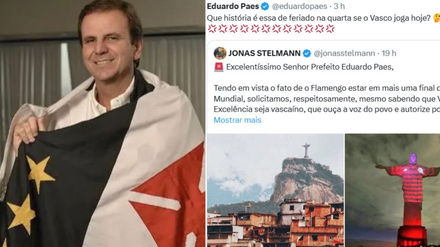 Flamenguistas apelam ao vascaíno Eduardo Paes e pedem 'feriado' na final contra o PSG, na quarta-feira