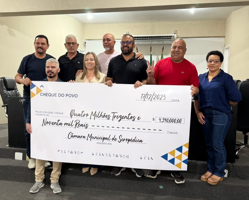'Poderoso checão': Câmara de Seropédica doa R$ 4,3 milhões à prefeitura