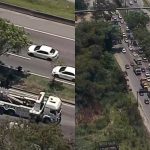 Caminhão pega fogo e fecha trecho da Avenida Brasil, no sentido Centro