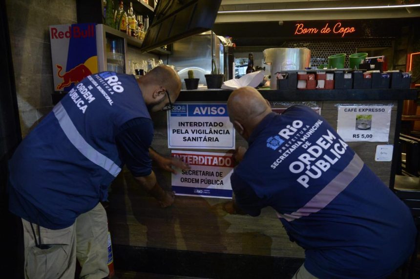 Prefeitura interdita bares de Botafogo por falhas nas condições sanitárias