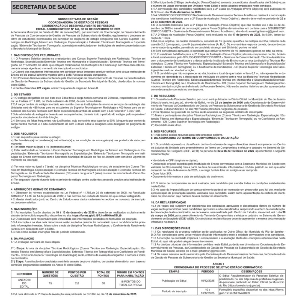 Secretaria de Saúde do Rio abre 227 vagas de estágio para estudantes de radiologia 62 WhatsApp Image 2025 12 10 at 07.03.52