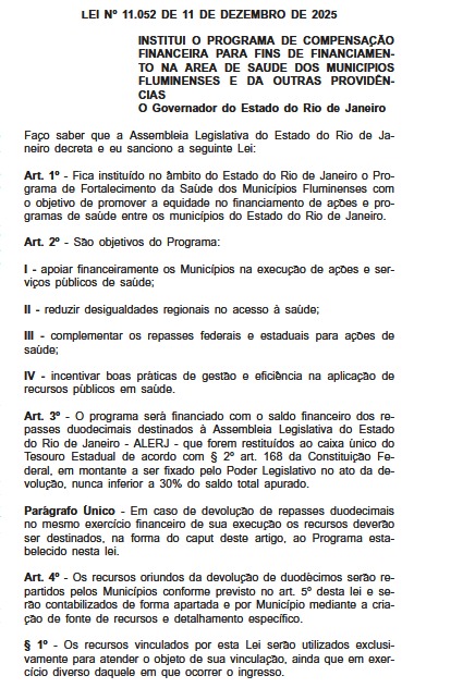 Castro sanciona criação do ‘Programa de Fortalecimento da Saúde” de municípios do Rio; repasse será de R$ 120 milhões 62 WhatsApp Image 2025 12 12 at 08.10.00