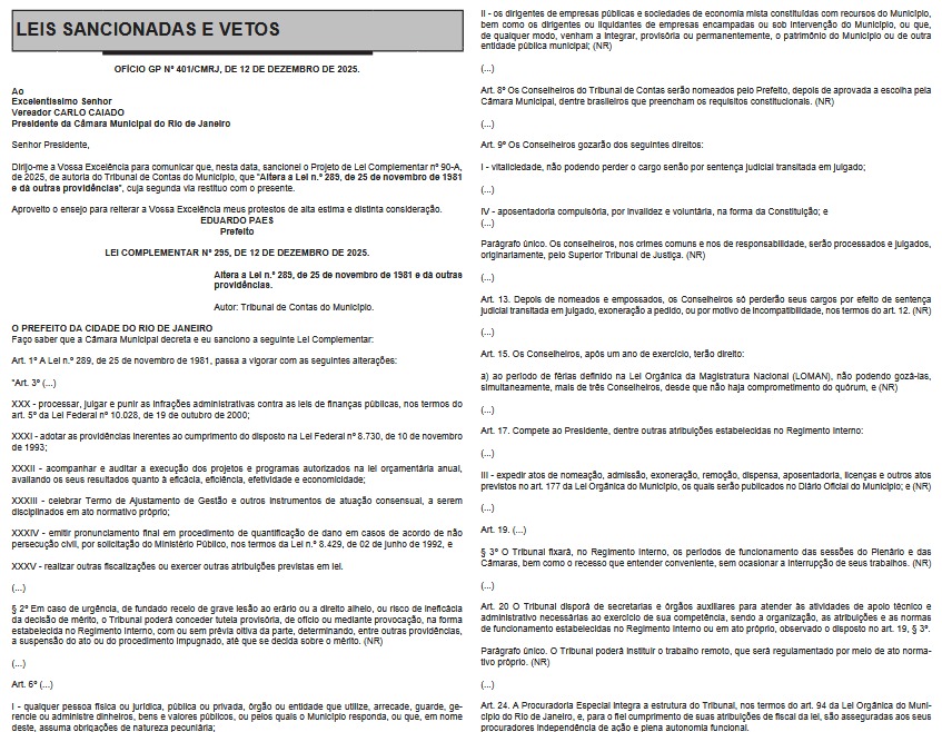 Paes sanciona lei que reestrutura Tribunal de Contas do Rio (TCMRio) 62 WhatsApp Image 2025 12 15 at 07.06.07