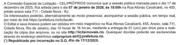 Já pode pedir música no 'Fantástico': prefeitura adia, pela terceira vez, leilão de imóvel no Jardim Botânico que tem lance mínimo de R$ 8 milhões 63 WhatsApp Image 2025 12 18 at 07.55.06